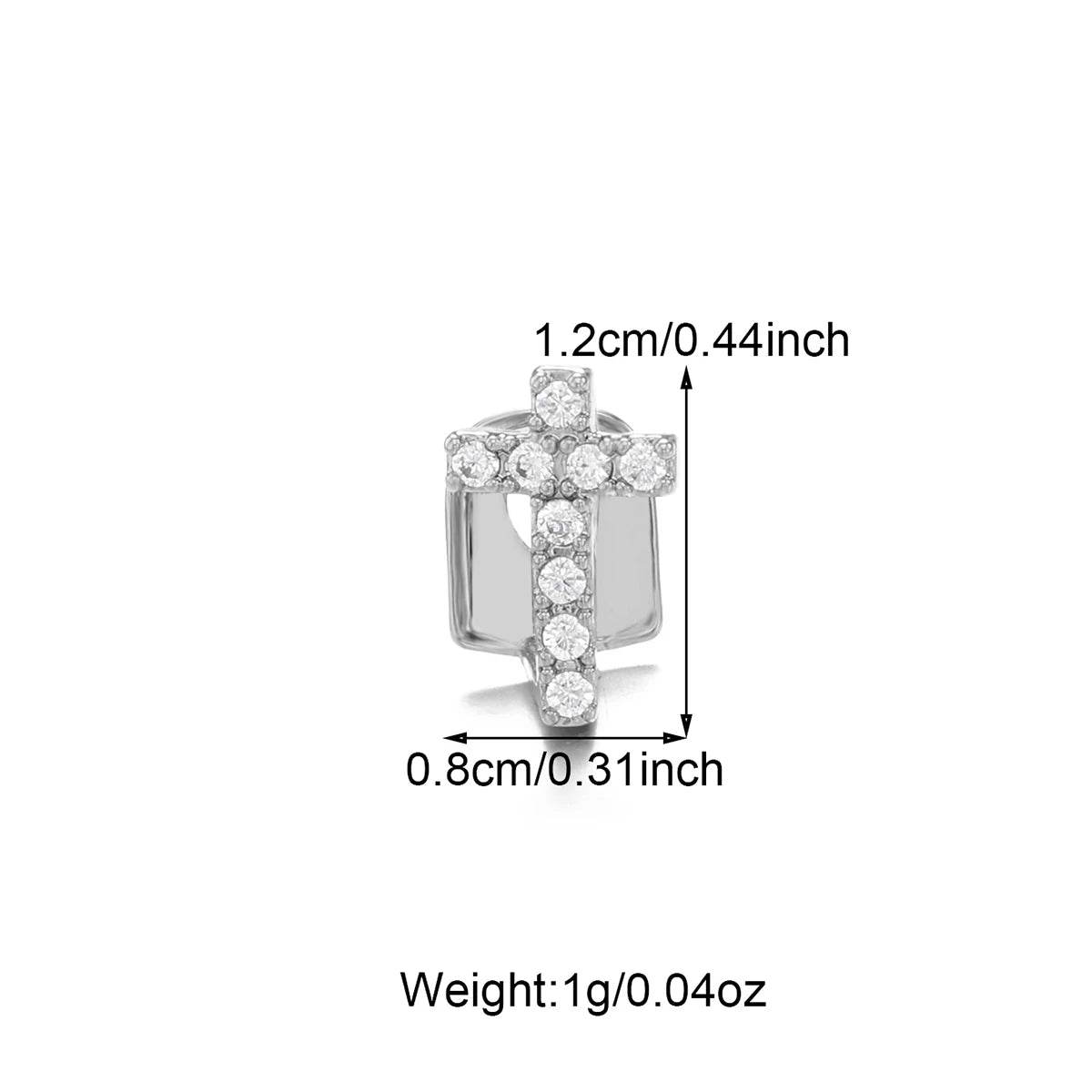1PCS Hip Hop Single Teeth Grillz For Men Women Gold Silver Color Copper Grillz - Fashionqueene.com