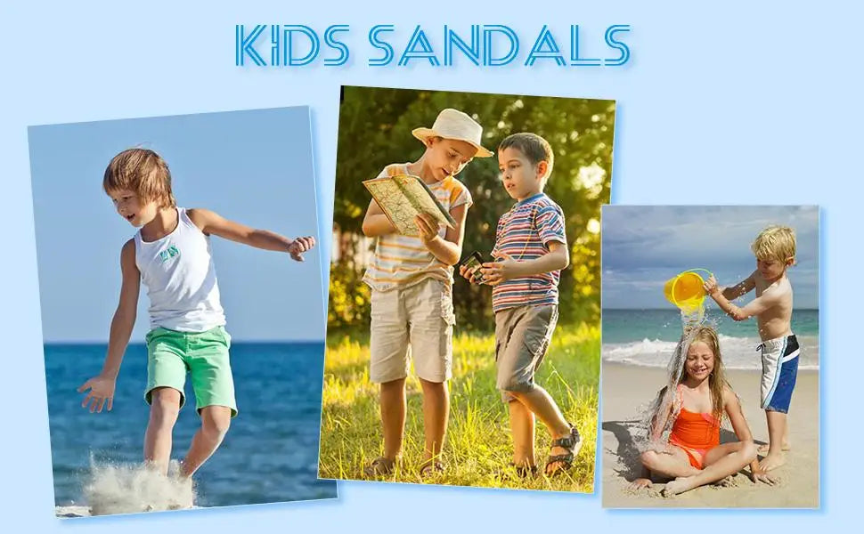 Kids Sports Sandal Outdoor Hiking Athletic Closed-Toe Beach Girls Summer Pool Shoes