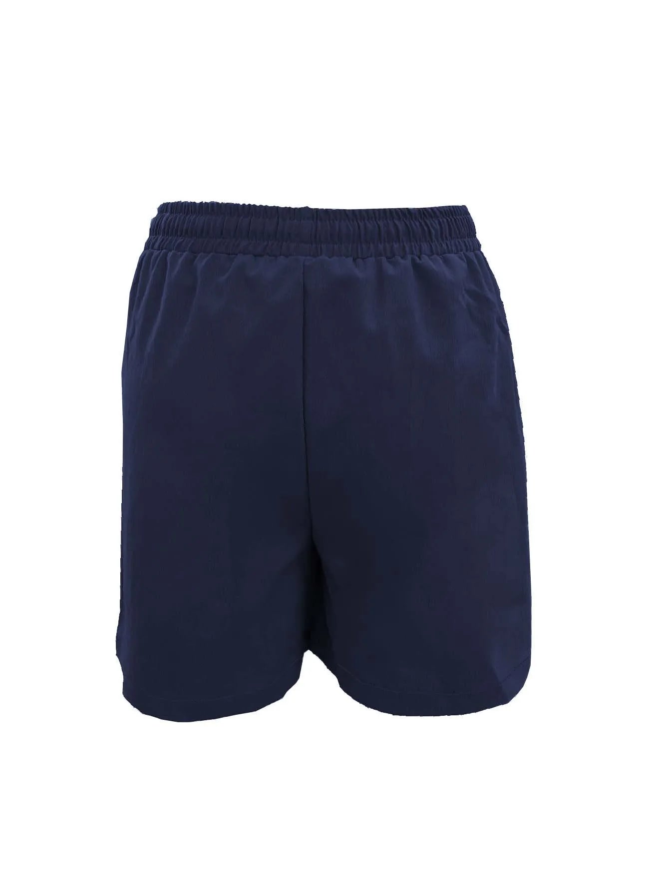 Summer New Women's Solid Color Pocket Loose High Waist Casual Fashion Quarter Shorts