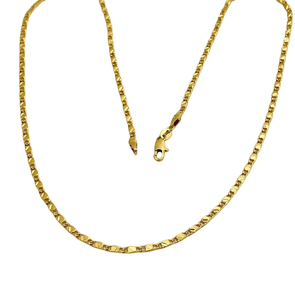 Luxury 24K 9999 Pure Gold real gold Men's and women's 2mm flat chain chain length 40cm 45cm 50cm 55cm 60cm 65cm 70cm 75cm