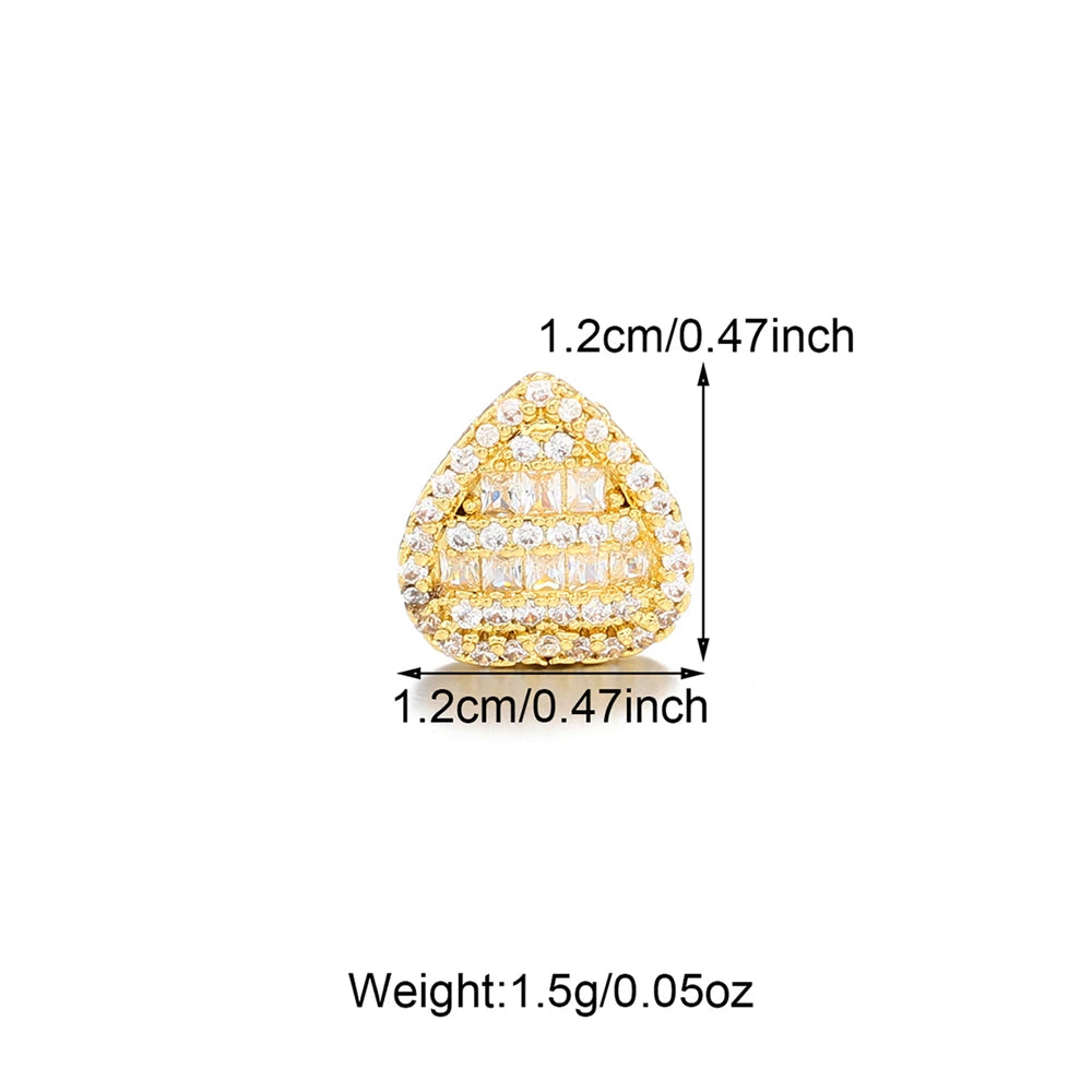 1PC Single Hip Hop Star Heart Pattern Teeth Grillz Removable Dental Grills Teeth Punk Teeth Caps