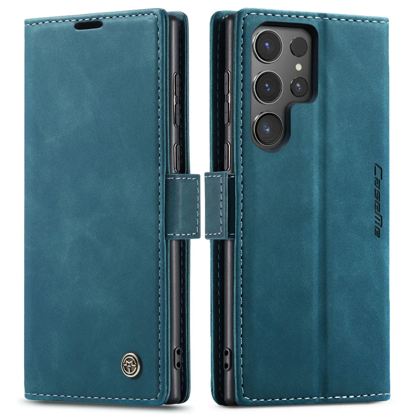 Flip Wallet Case for Samsung Galaxy S24 Ultra S24 Plus S24, Leather Magnetic Folio Cover with Card Holder Shockproof For Galaxy S24 Plus / Blue / United States For Galaxy S24 Plus / Black / United States