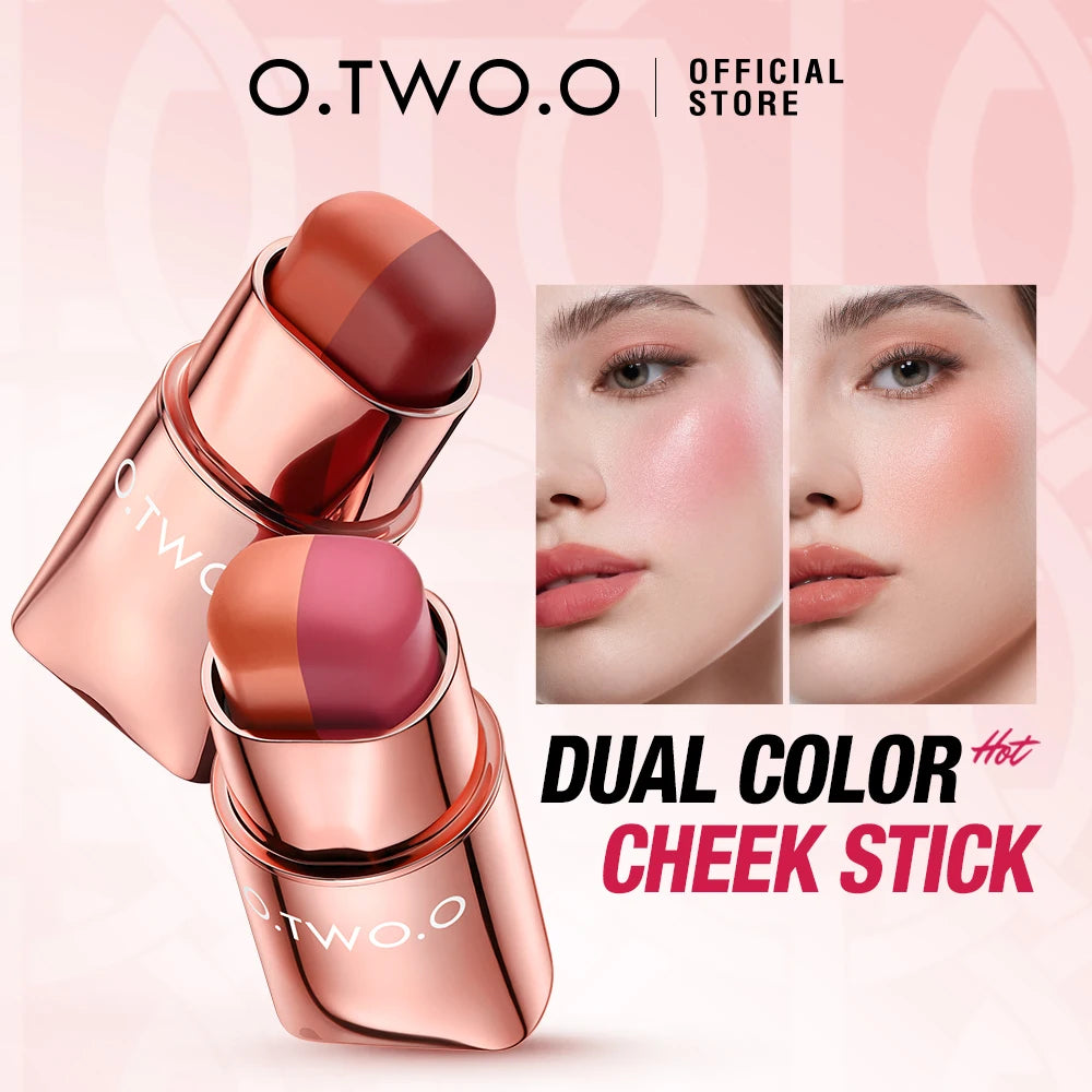 Blush Stick Lipstick 3-in-1 Eyes Cheek Lip Tint Smooth Cream Multi-use Stick Blush Lipstick Makeup