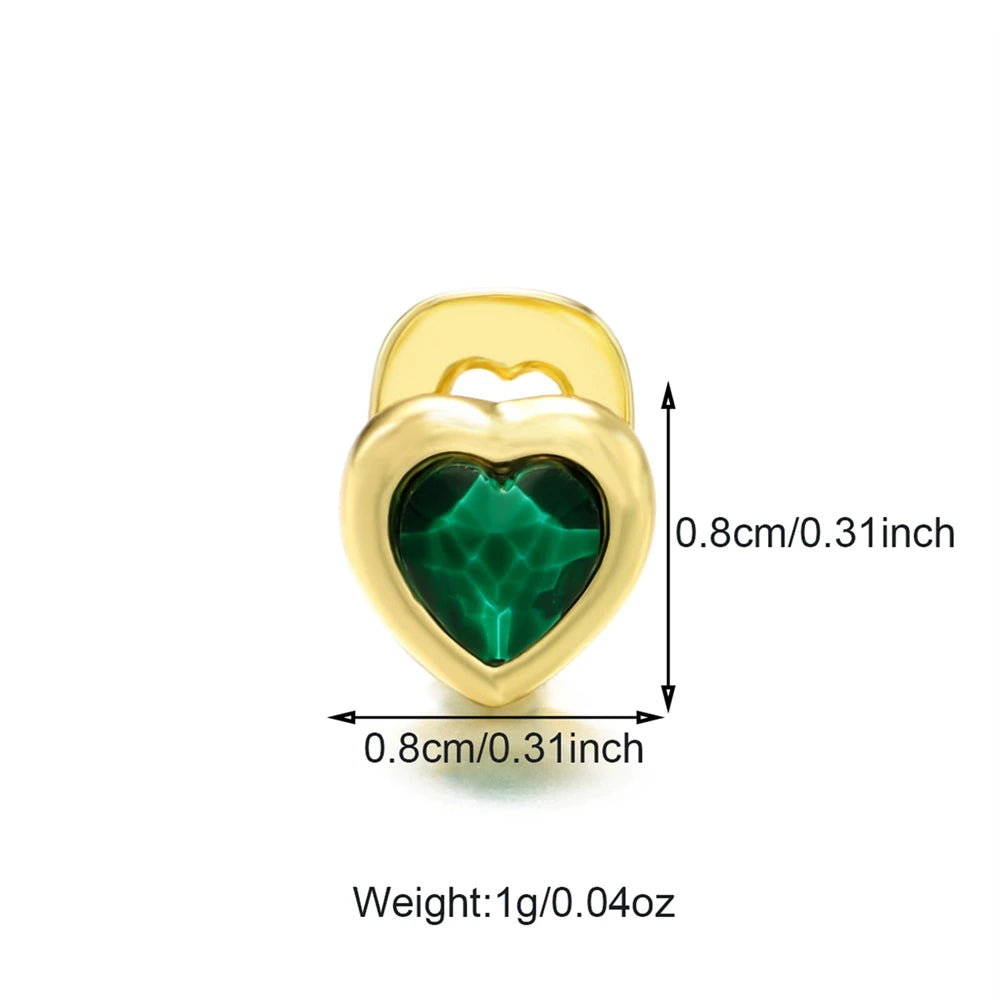 1PCS Hip Hop Single Teeth Grillz For Men Women Gold Silver Color Copper Grillz