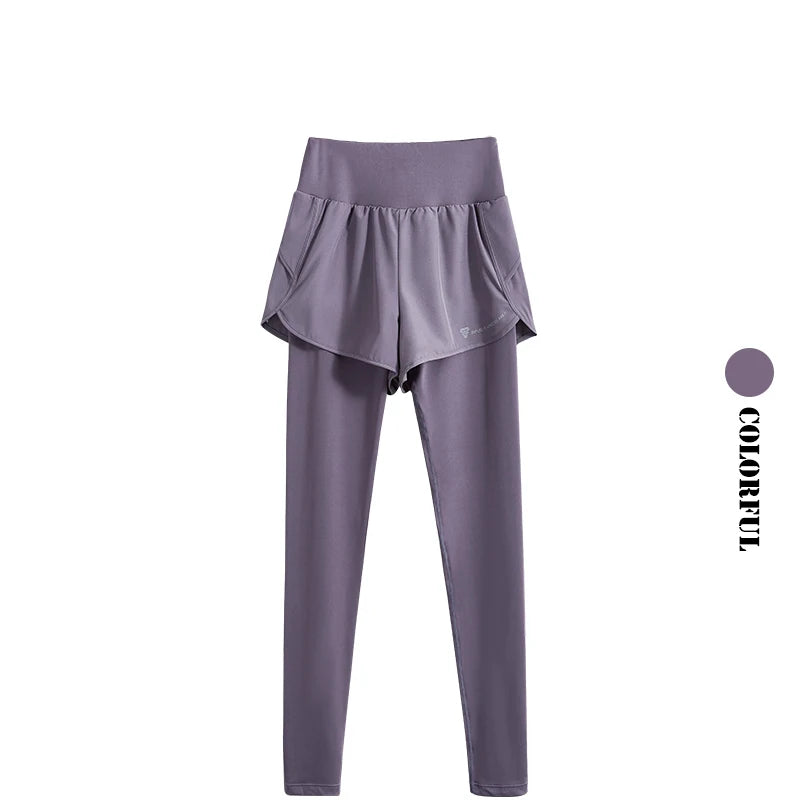 2PCS Sports Set Women Seamless Yoga Suit Fitness Shirt High Waist Leggings Set Outfit Yogawear