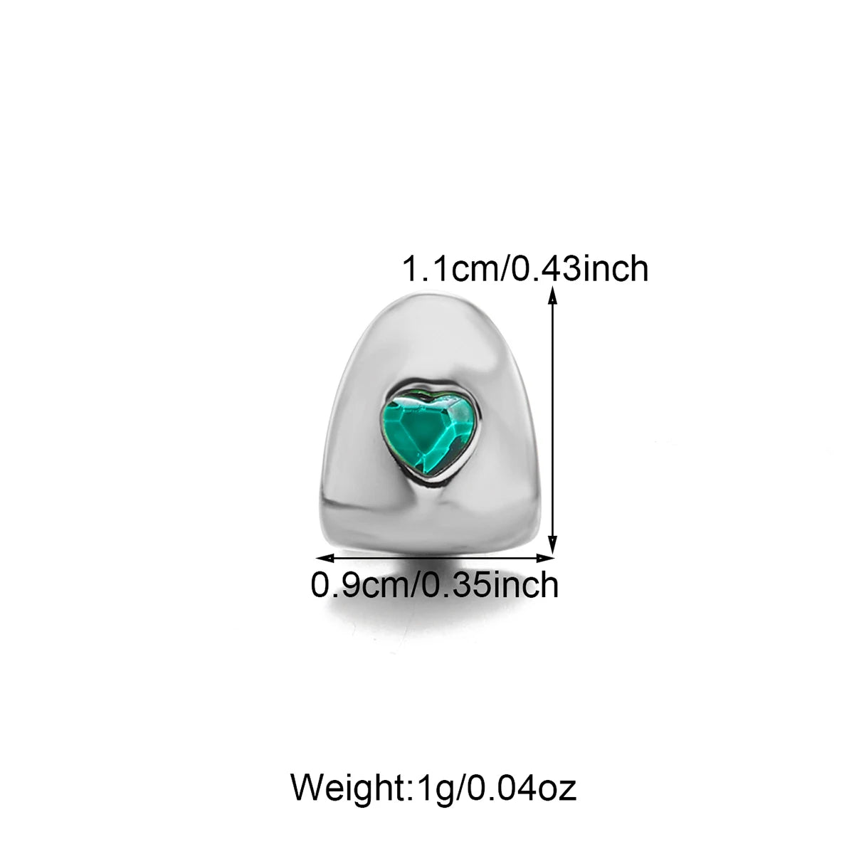 1PCS Hip Hop Single Teeth Grillz For Men Women Gold Silver Color Copper Grillz