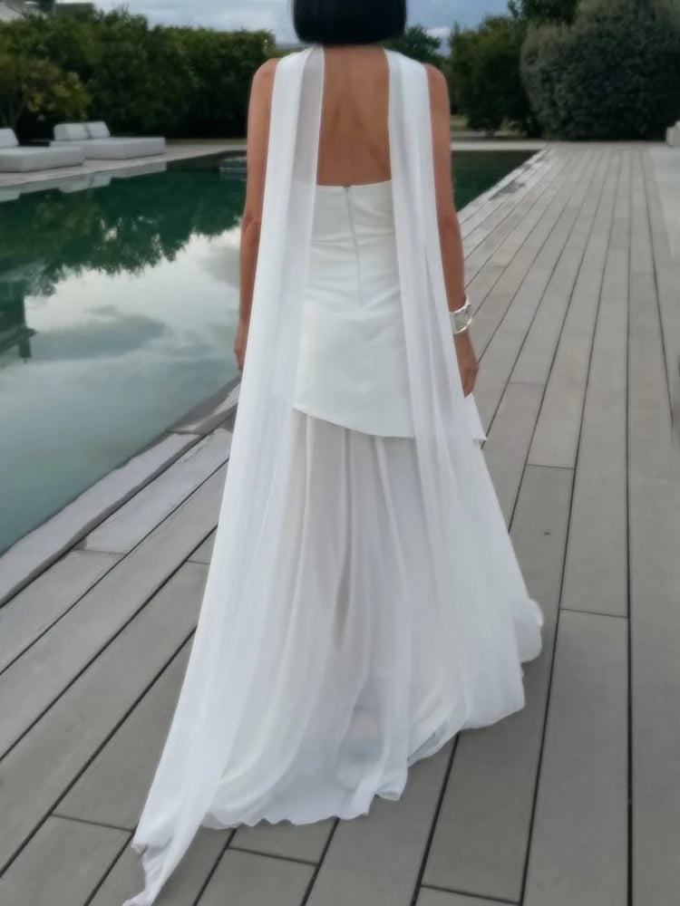 Strapless Dress With Ribbon Female Elegant Sleeveless Mesh Beach Vacation Long Dress Red / S Red / M Red / L Red / S-Red / M-Red / L-Blue / L-Yellow / S-Yellow / M-Yellow / L-Blue / S-Blue / M-Coffee / L-Coffee / M-Coffee / S-Wine Red / L-Wine Red / M-Wine Red / S-Black / L-Black / M-Black / S-White / L-White / M-White / S-