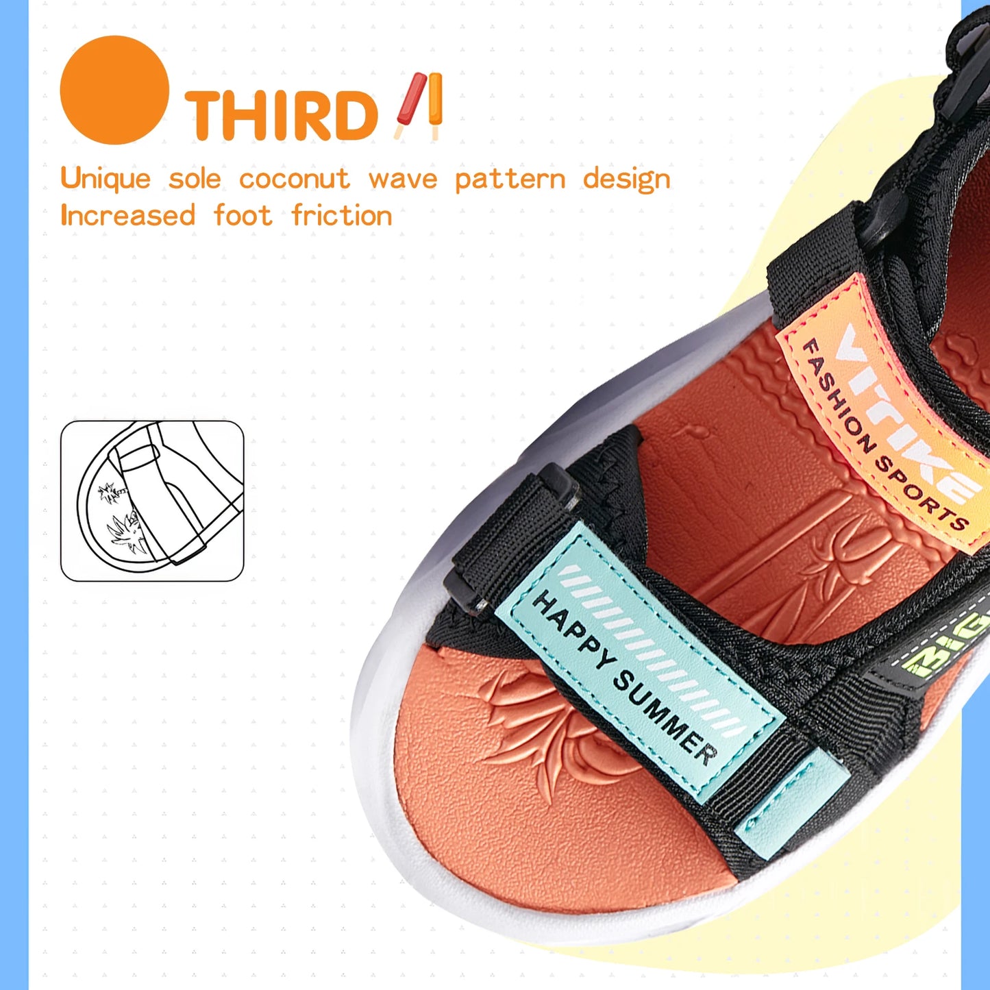 Summer Comfortable Sport Water Sandals Outdoor for Boys and Girls