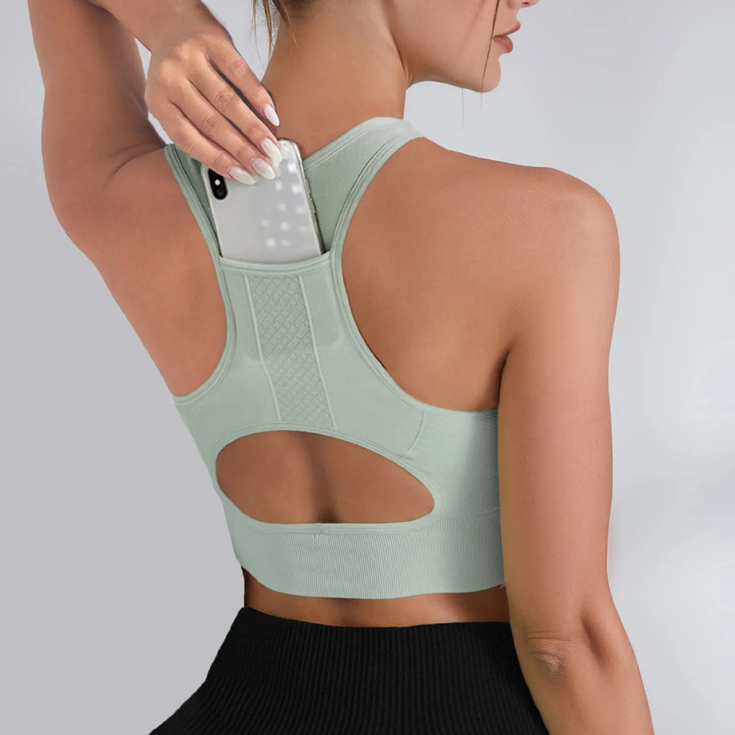 Women Sports Underwear Tight Gym Workout Crop Top Yoga Vest ShockproofSports Bra