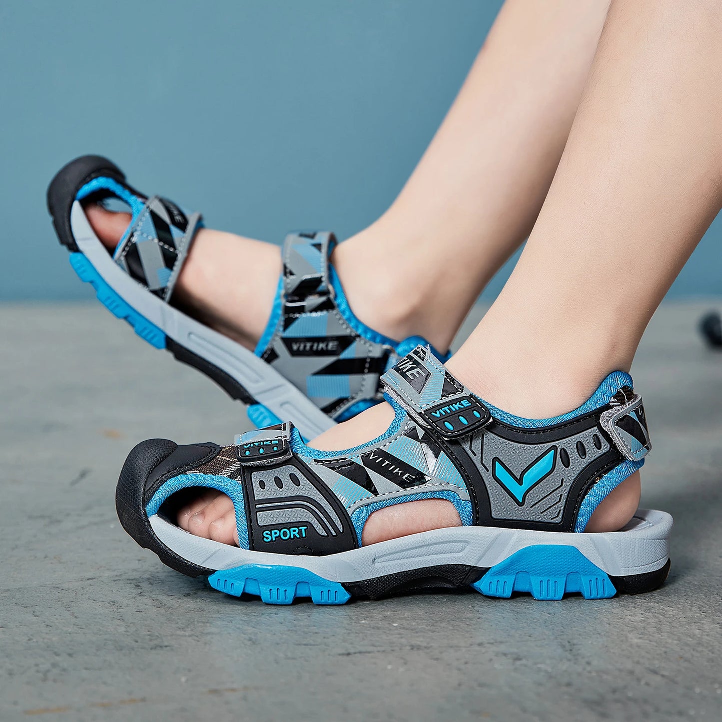 Kids Sports Sandal Outdoor Hiking Athletic Closed-Toe Beach Girls Summer Pool Shoes
