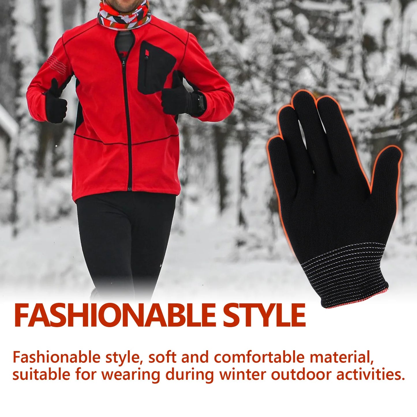 Nylon Gloves Winter Outdoor Sports Skiing Cold Hand Care Massage Heating Warm Gloves