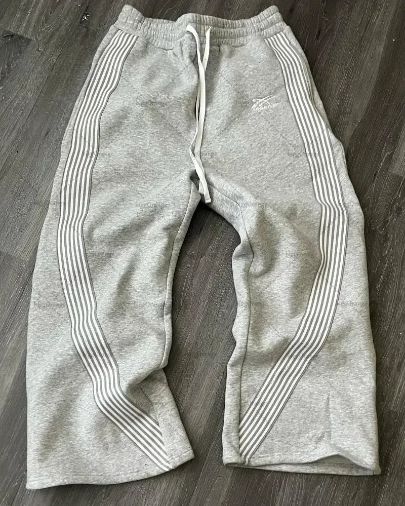 Retro Animal Print Sweatpants Y2K Clothe Hip Hop Retro Graphic Baggy Sweatpants Elastic Waist Casual Trouser
