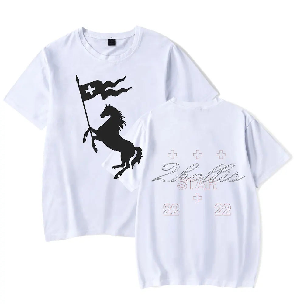 2hollis Merch 22 22 T-Shirts Women Men Clothes Trend Casual Short Sleeve Top