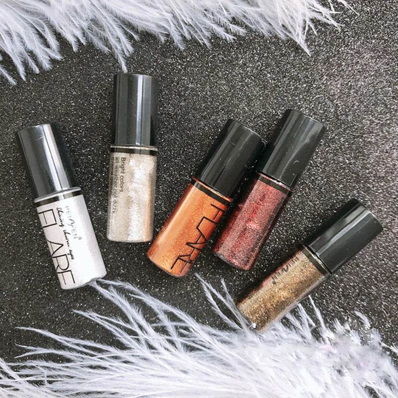 1Pcs Professional Shiny Liquid Eye shadow Eyeliner Pigment Silver Rose Gold Color Glitter - Fashionqueene.com