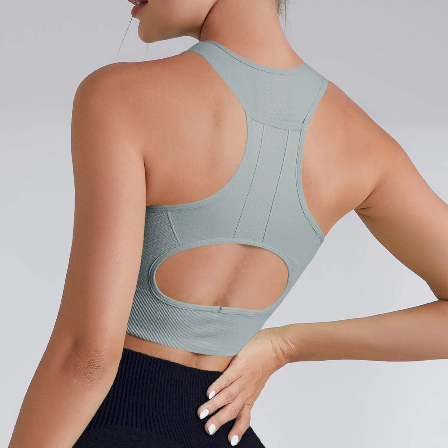 Women Sports Underwear Tight Gym Workout Crop Top Yoga Vest ShockproofSports Bra
