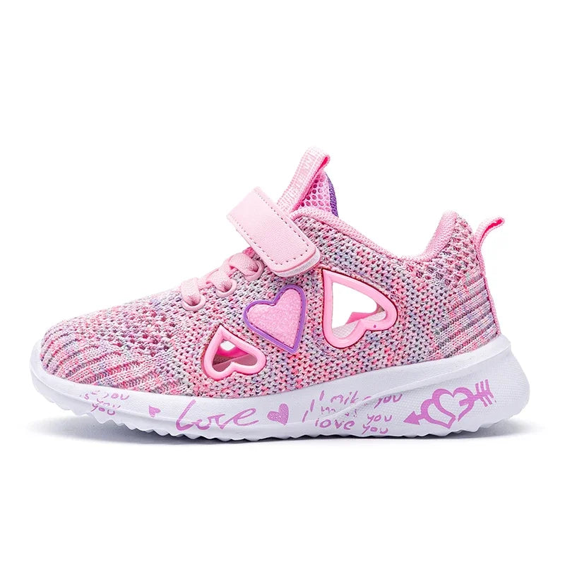 Girls Casual Light Mesh Sneakers Kids Summer Cute Sport Cartoon Female Footwear