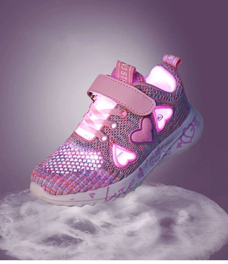 Girls Casual Light Mesh Sneakers Kids Summer Cute Sport Cartoon Female Footwear