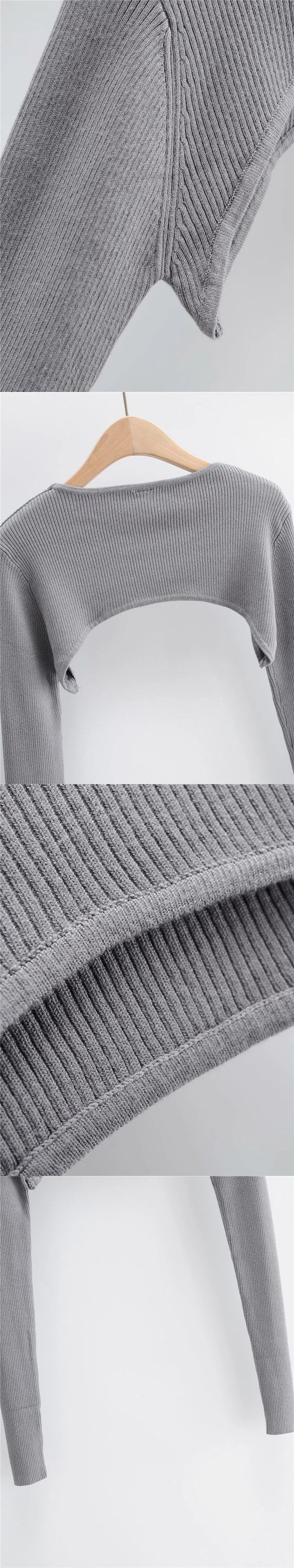 Women Long Sleeve Crop Top Y2k Aesthetic Clothes O-neck