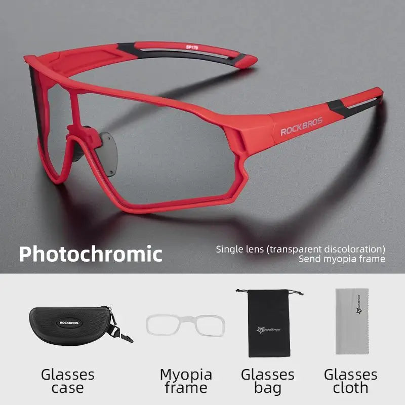 Photochromic MTB Road Bike Glasses UV400 Protection Sunglasses Ultra-light Sport Safe Eyewear Equipment
