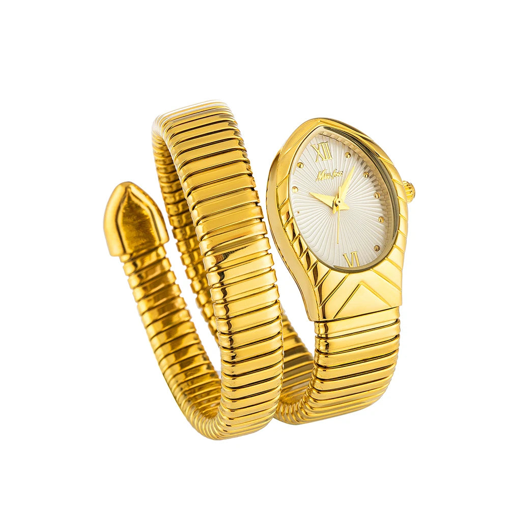Women's Watches New Quartz Snake Shape Simple Ladies Watch Fashion Unique Strap Waterproof