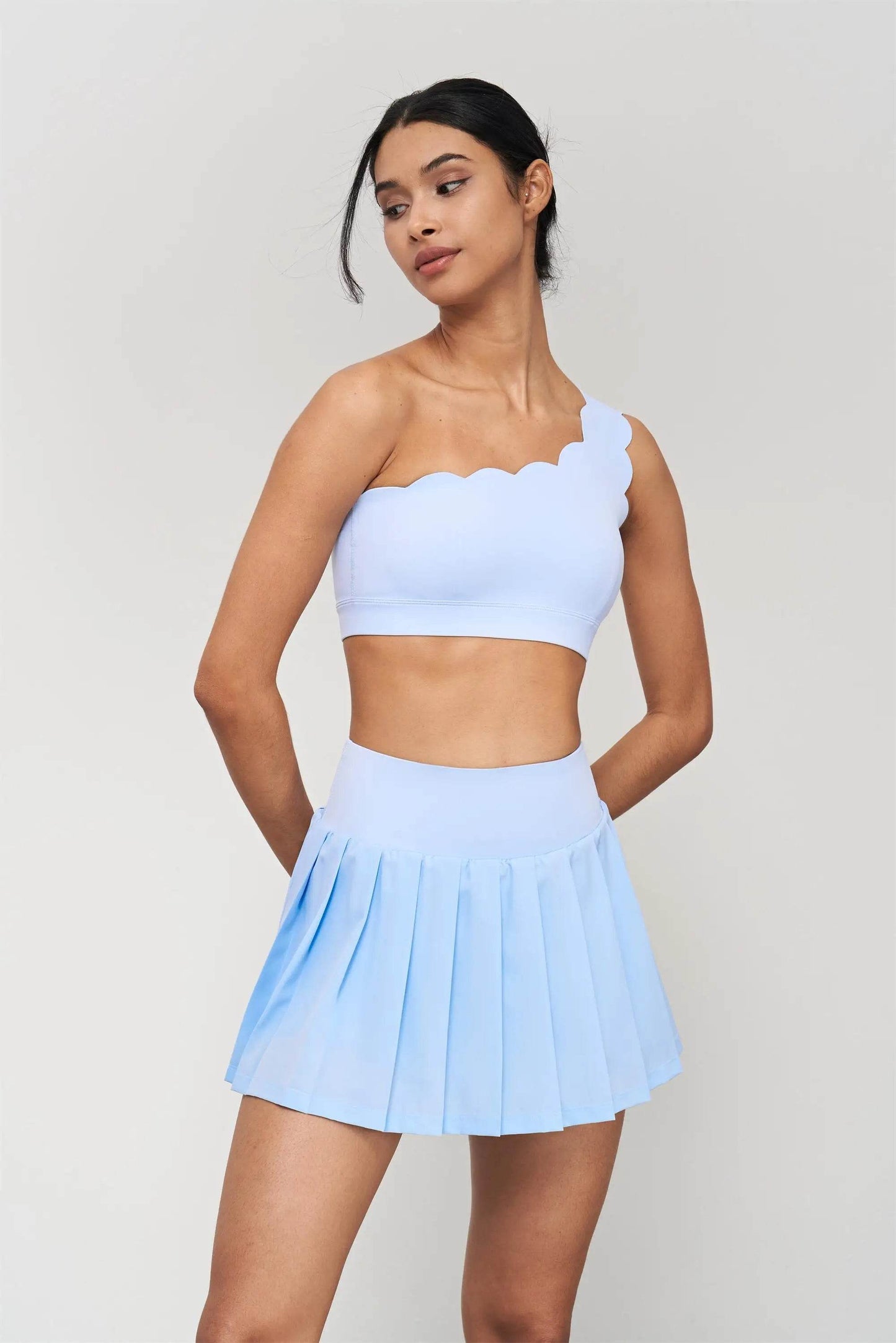 1/2/3Pcs Workout Sets Womens Seamless Gym Sportswear Shock-proof Sport Bra High Waist Yoga Pants Gym Leggings Tennis Skirt - Fashionqueene.com