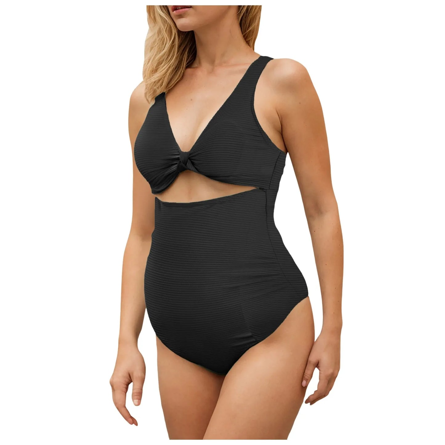 Pregnant Women's New Solid Color Split Swimsuit