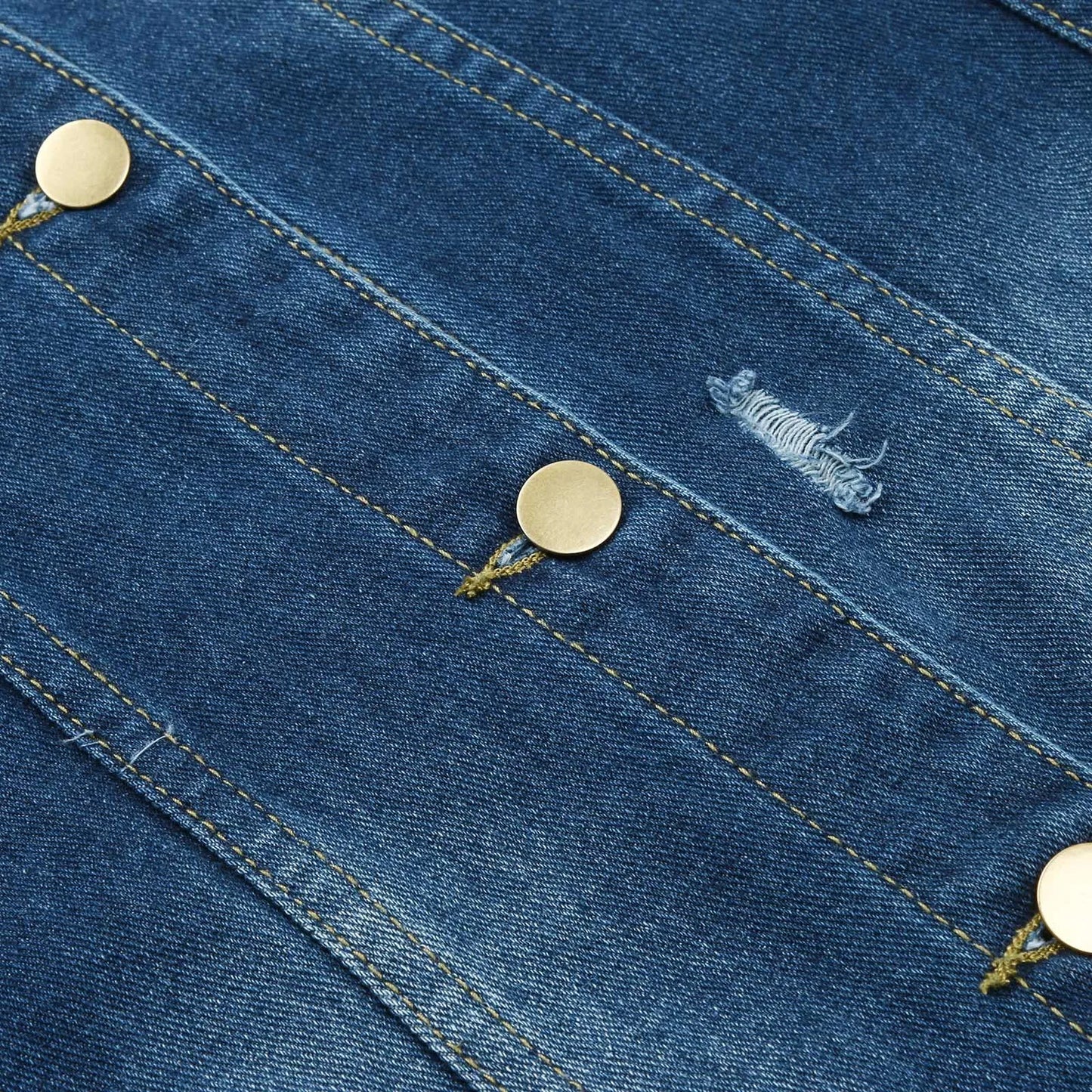 Ripped Holes Maxi Long Denim Jacket Trench Coat Plus Size Casual Denim Jacket