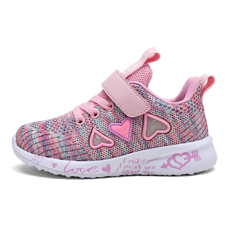 Girls Casual Light Mesh Sneakers Kids Summer Cute Sport Cartoon Female Footwear