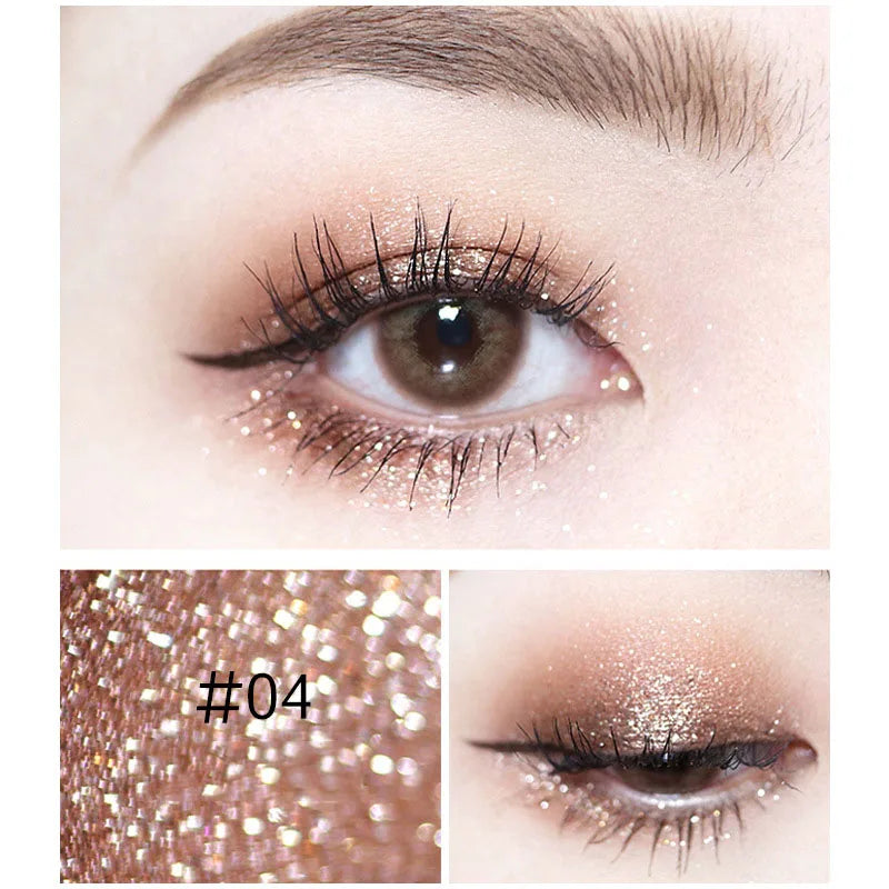 1Pcs Professional Shiny Liquid Eye shadow Eyeliner Pigment Silver Rose Gold Color Glitter 05 Gray Gold 02 Gold