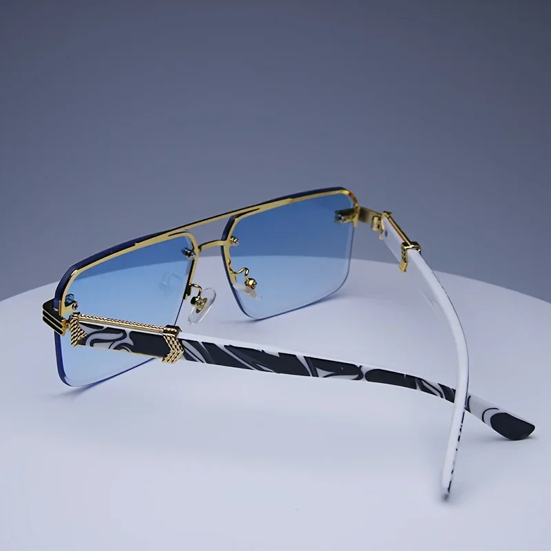 Populare Frameless Sun Glasses Male Female Classic Small Square Summer Traveling Shades