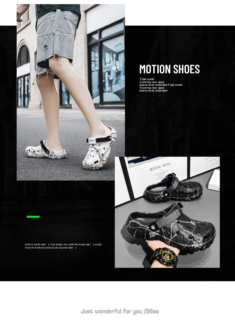 Men Slippers High Quality Anti-Slip Garden Shoes Lightweight Fashion Casual Sandals