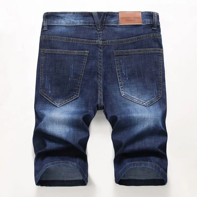 Men's Jeans Trend Denim Shorts Stretch Slim Hip Hop Classic
