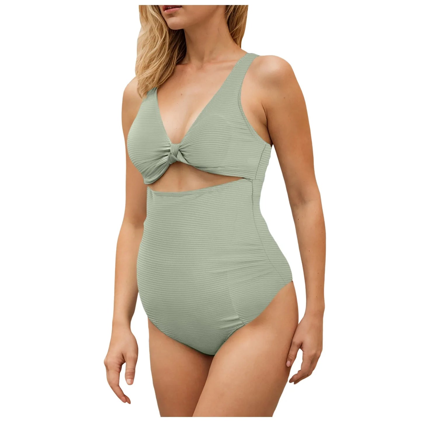 Pregnant Women's New Solid Color Split Swimsuit