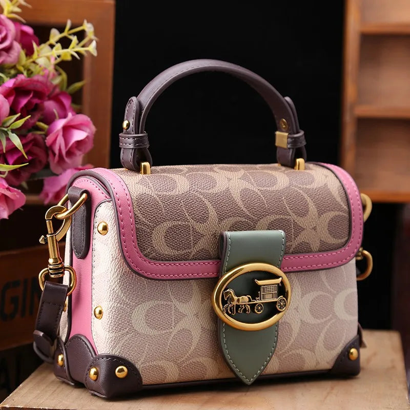 Women Bags Designer Luxury Crossbody Shoulder Purses Handbag Women Clutch Travel Tote Bag coffee black red coffee-black-red-