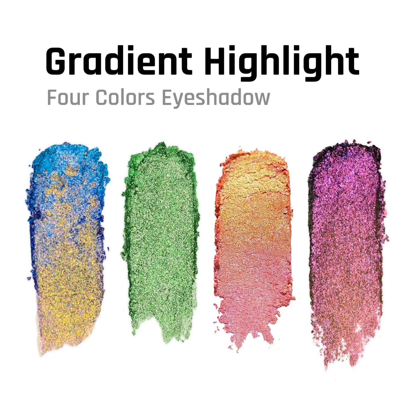 Multichrome Glitter Eyeshadow Palette High Pigmented Metallic Eyeshadow Color Shifting