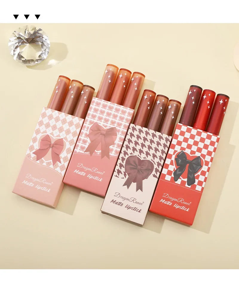 1/3pcs Nude Lipstick Crayon Long Lasting Matte Lipstick Pencil 24 Hours Waterproof Set Lip Moisturizer Colouring Lip Tint Stick