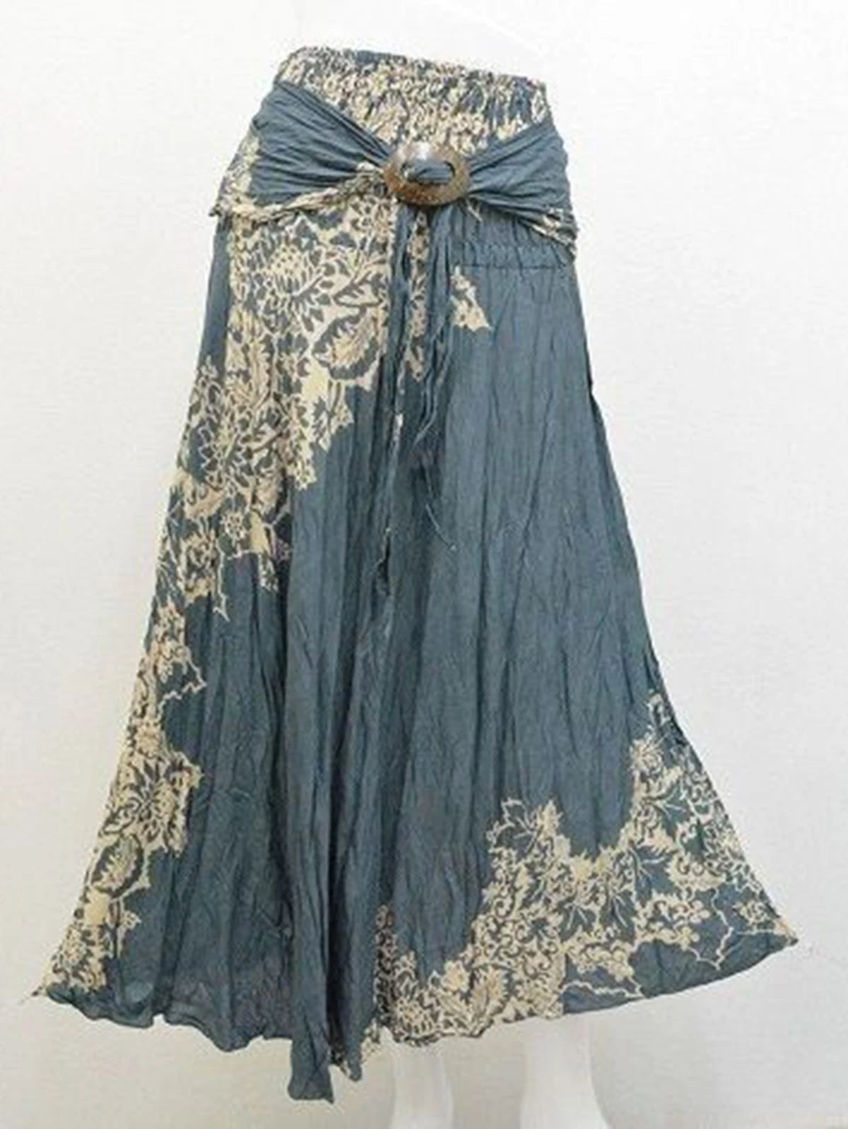 Bohemian Fashion Skirts Long Flowers Elastic Waist Women Skirt