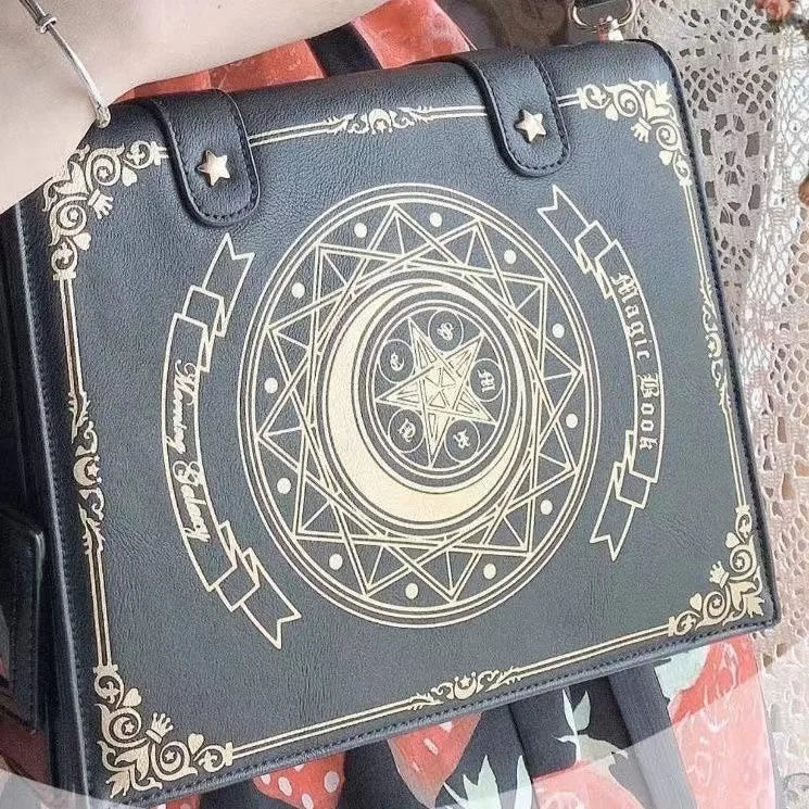 Gothic Square Black Shoulder Bag Luxury Designer Handbags Messenger Tote Bags Women