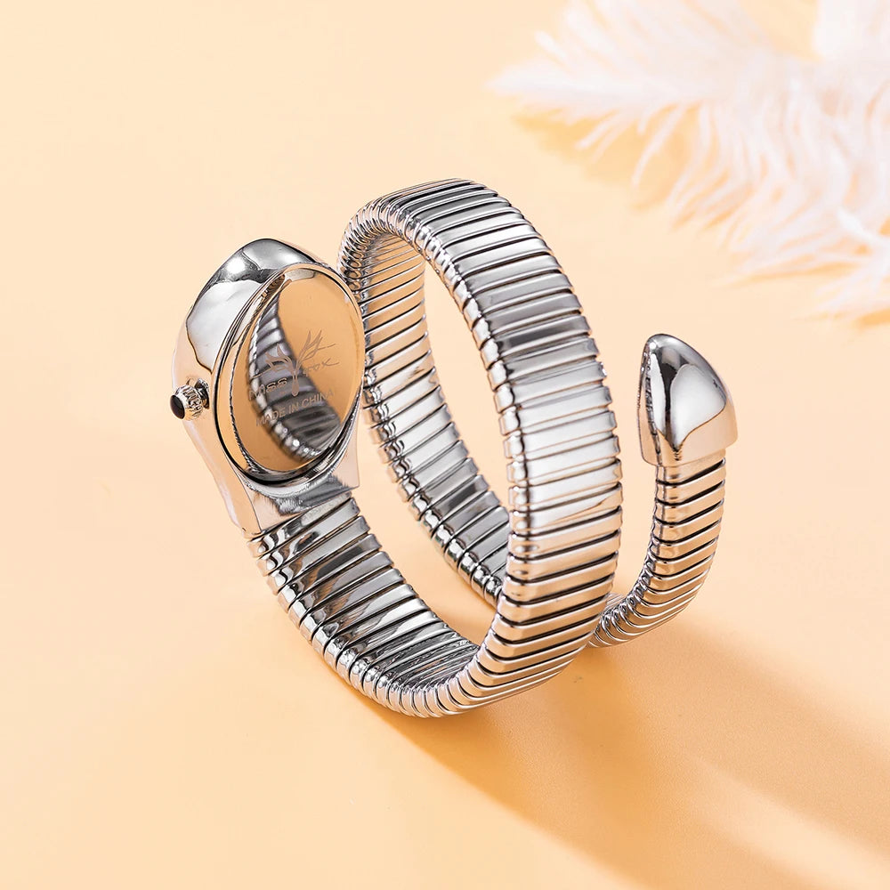 Women's Watches New Quartz Snake Shape Simple Ladies Watch Fashion Unique Strap Waterproof