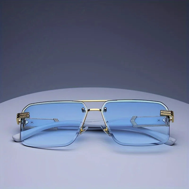 Populare Frameless Sun Glasses Male Female Classic Small Square Summer Traveling Shades