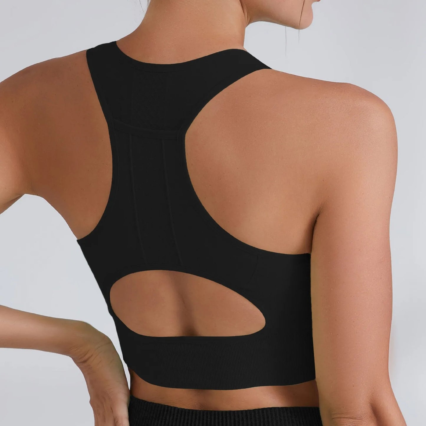 Women Sports Underwear Tight Gym Workout Crop Top Yoga Vest ShockproofSports Bra