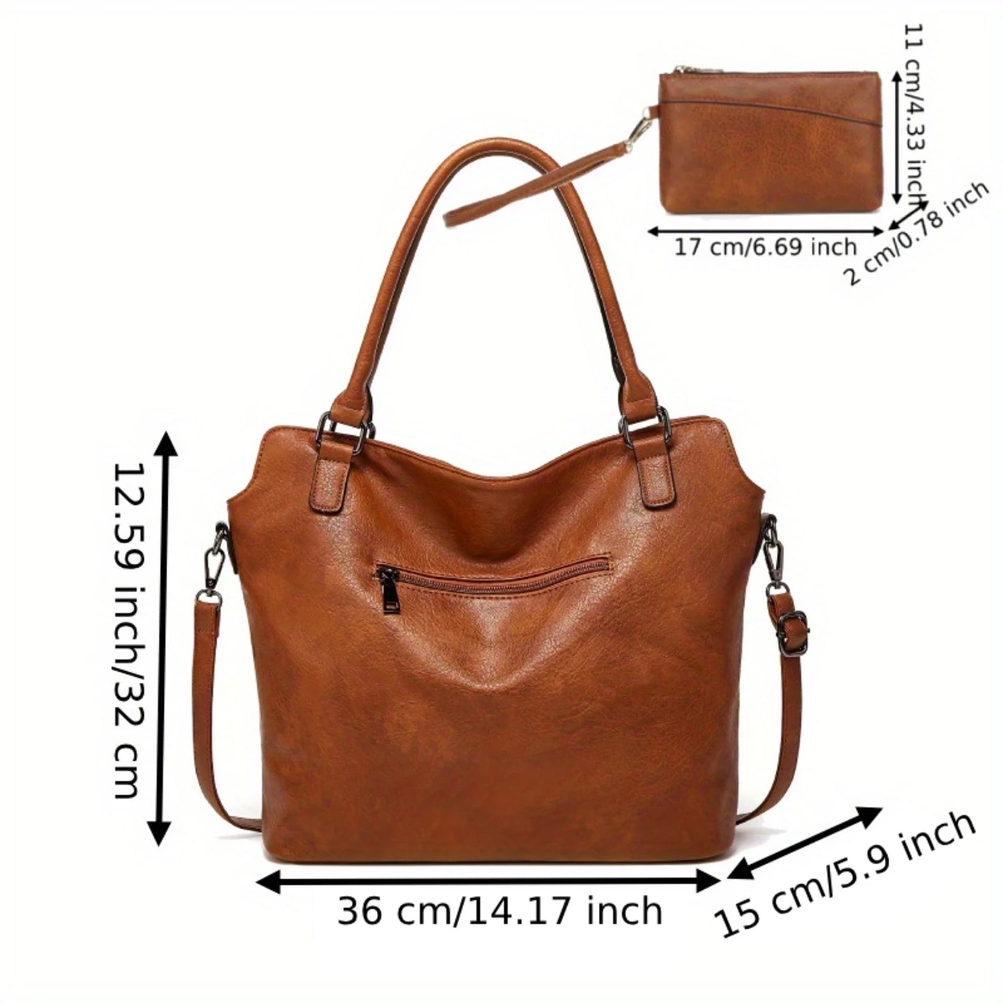 2PC Set Purses Tote Bag For Women, PU Leather Large Shoulder Bag, With Multi-Pockets Navy Blue / (30cm<Max Length<50cm) / United States Black / (30cm<Max Length<50cm) / United States Brown / (30cm<Max Length<50cm) / United States Navy Blue / (30cm<Max Length<50cm) / United States-Black / (30cm<Max Length<50cm) / United States-Brown / (30cm<Max Length<50cm) / United States-Purple Red / (30cm<Max Length<50cm) / United States-Coffee / (30cm<Max Length<50cm) / United States-