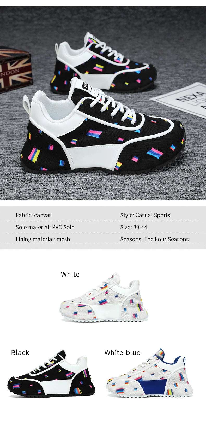 Men's casual, lightweight, breathable, comfortable, fashionable sports shoes