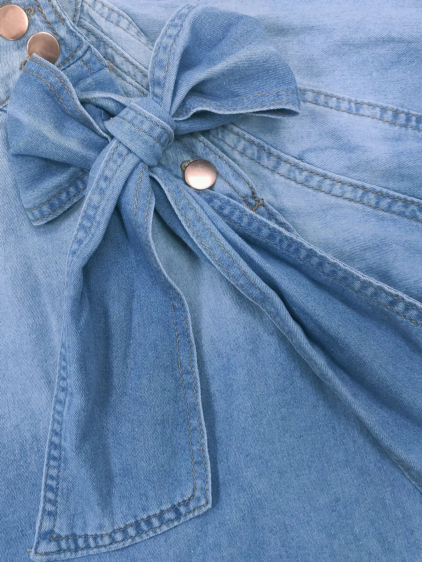 Women Denim Top Turtleneck Splice Puff Sleeve Shirts Loose Solid Pullovers Casual