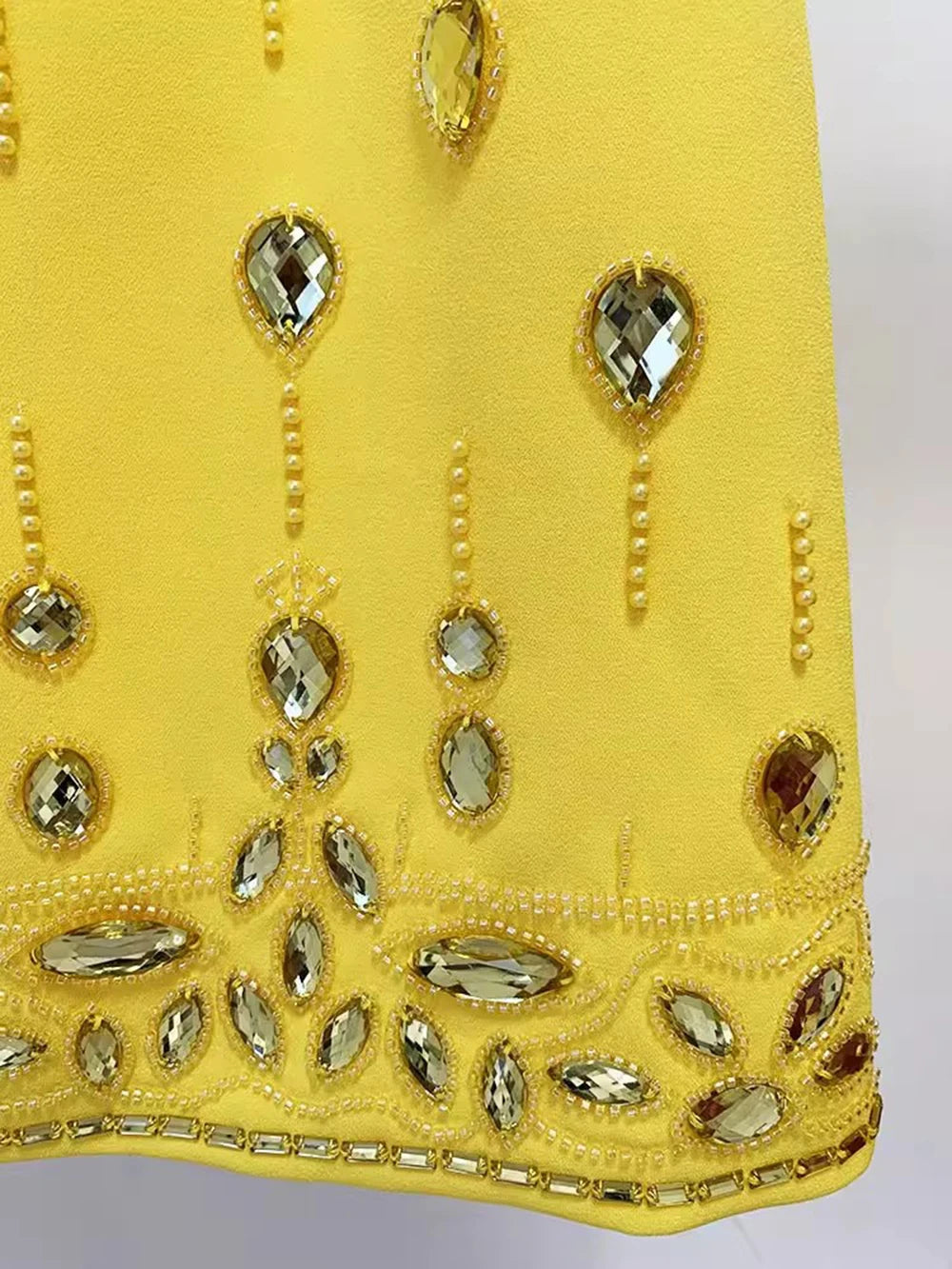 Long Sleeve Short Top and Mini Skirt Suit Outfit, Diamond Beaded Design,High Quality, 2 Pcs Set