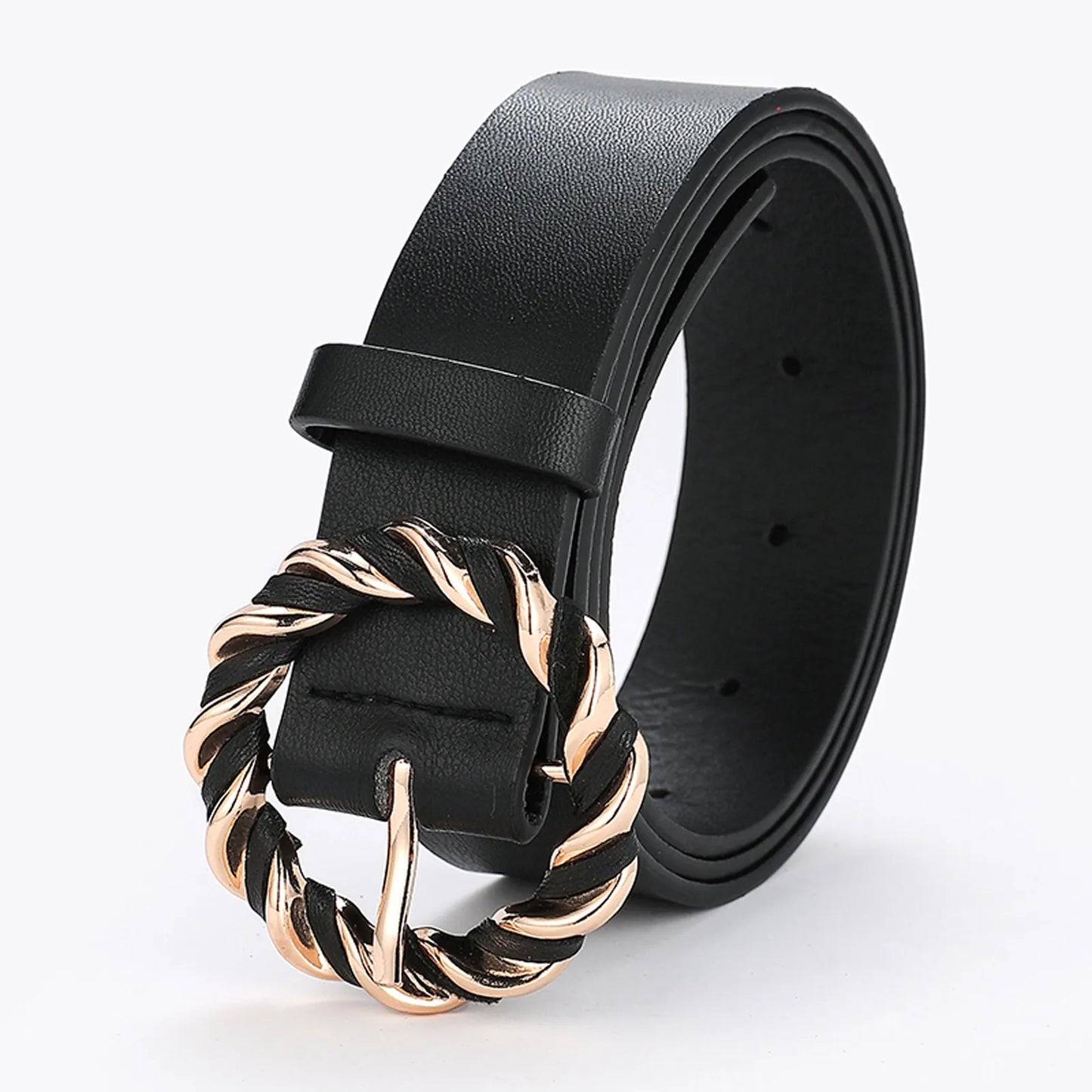 Belt for Men Women Soft Leather With O Ring Buckle White / United States Black / United States