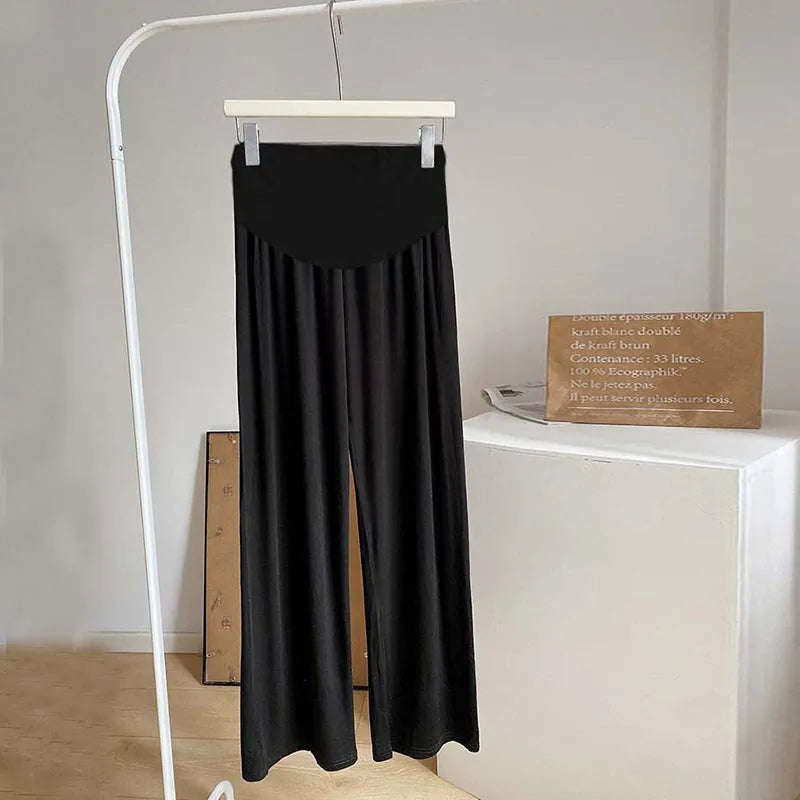 Maternity Pants Summer Maternity Silk Pants Wide-leg Pants Thin Outer Wear Loose Pleated Pants