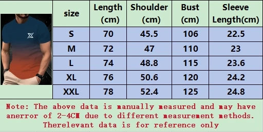 New Men's Gradient Letter 3D Printed T-shirt Summer Leisure Outdoor Sports T-shirt Quick Dry Short Sleeve