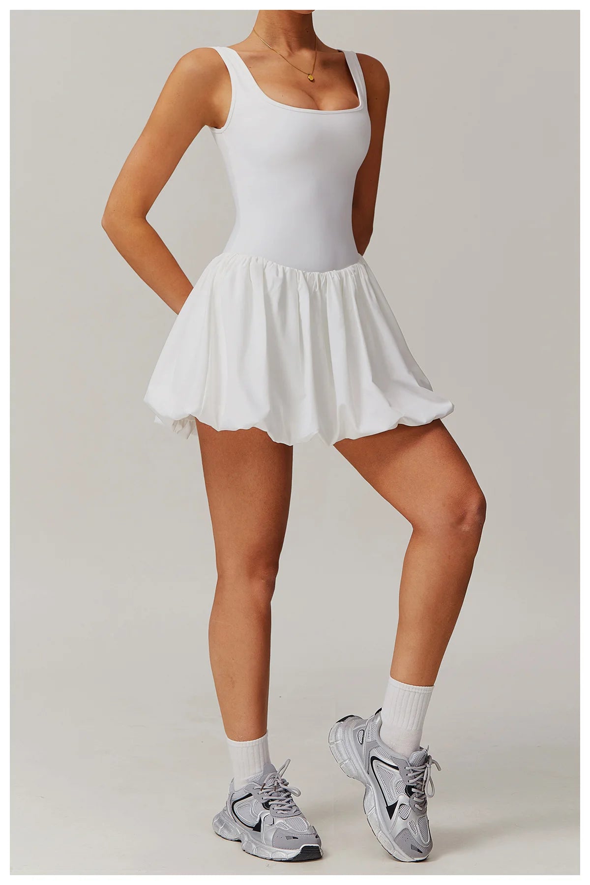 2024 New Women Yoga Anti Glare One-Piece Jumpsuit Dance Ballet Sports Dress Gym Push up Running Tennis Sports