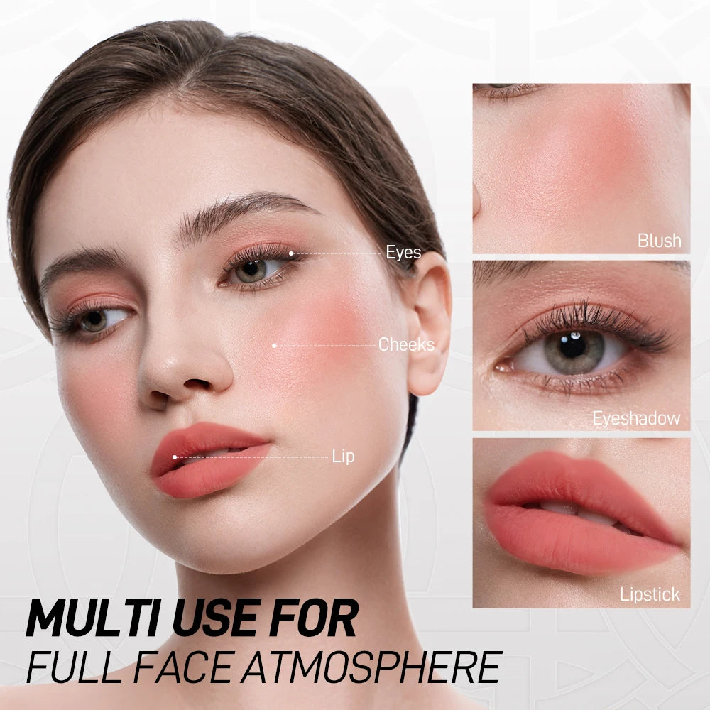Blush Stick Lipstick 3-in-1 Eyes Cheek Lip Tint Smooth Cream Multi-use Stick Blush Lipstick Makeup